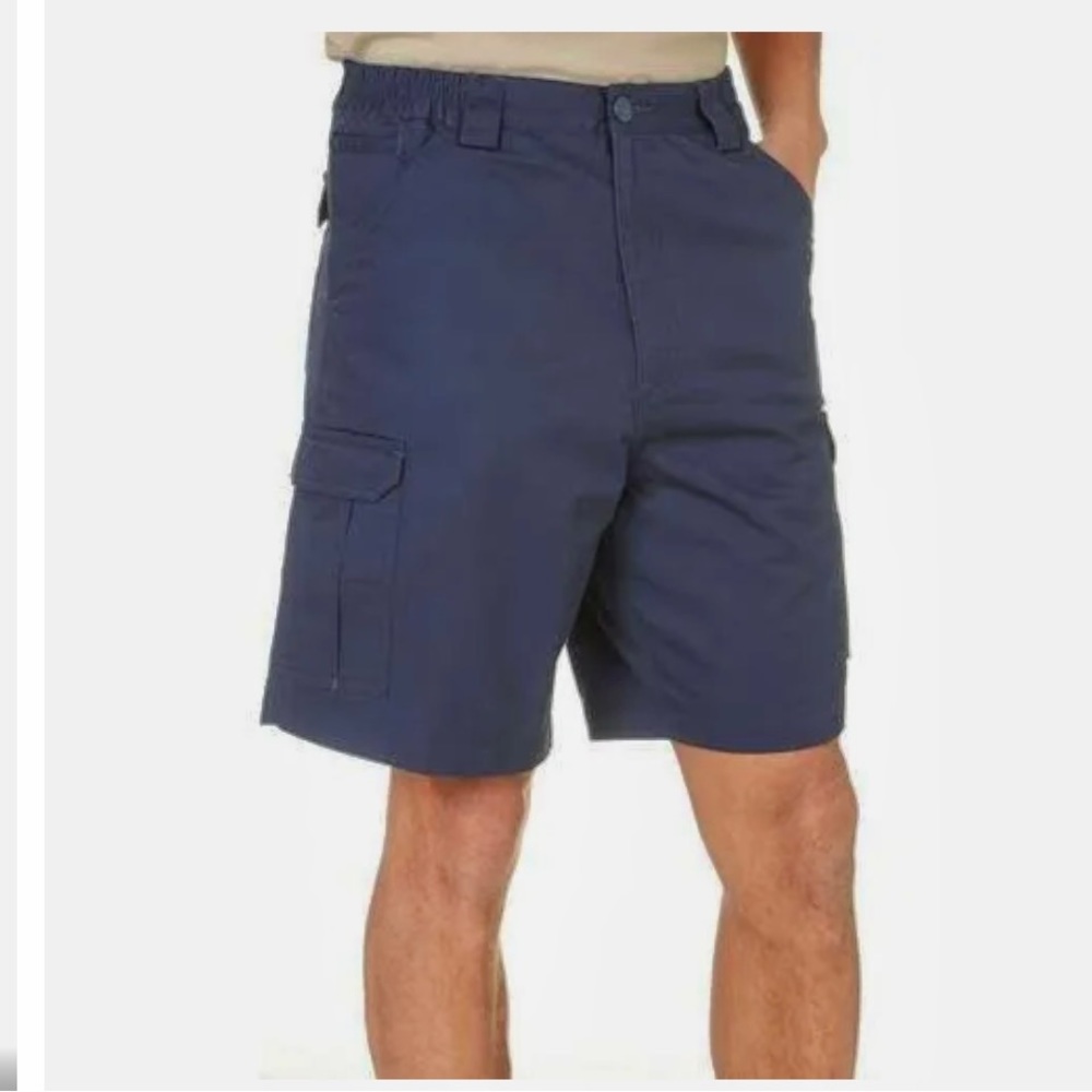 NWT! Weekender Men's Trader Comfort Navy Cargo Shorts Size 52